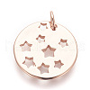 Brass Charms ZIRC-E152-36RG-RS-2