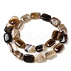 Natural Striped Agate/Banded Agate Beads Strands G-B137-B01-01C-3