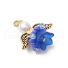 Glass Seed Beaded Angel Pendants PALLOY-MZ00713-05-3