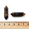 Natural Tiger Eye Double Terminal Pointed Beads G-A231-01C-3