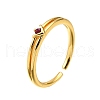 Brass Micro Pave Cubic Zirconia Cuff Rings for Women RJEW-H247-34G-02-4
