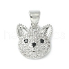 Brass Micro Pave Cubic Zirconia Charms ZIRC-F138-05P-1