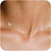 Brass Initial Link Chain Necklaces for Women FS-WG848C9-11-1
