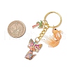 Alloy Acrylic Cat Goldfish Keychains KEYC-JKC01214-02-3