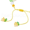 Natural Yellow Aventurine Beads Braided Bead Bracelets BJEW-MZ00167-03-4