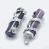 Natural Amethyst Pendants G-O163-E11-2