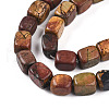 Natural Polychrome Jasper/Picasso Stone/Picasso Jasper Beads Strands G-T140-60B-3