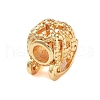 Rack Plating Hollow Brass European Beads KK-B097-03G-2