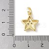 Brass Micro Pave Cubic Zirconia Pendants KK-P290-44B-G-3