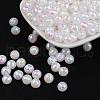 Faceted Colorful Eco-Friendly Poly Styrene Acrylic Round Beads SACR-K001-8mm-78-2