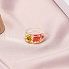 Dried Flower Clear Resin Finger Rings FS-WGF6920-03-1