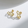 304 Stainless Steel Stud Earrings EJEW-Q028-03B-G-1