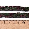 Dyed Natural Sesame Jasper Imitation Ruby in Zoisite Beads Strands G-T139-8x8-32A-5