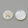 Freshwater Shell Pendants SHEL-Q010-001G-2