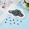 112Pcs 8 Colors 304 Stainless Steel with Glass Charms STAS-HS0001-04-4