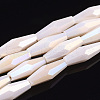 Electroplate Opaque Solid Color Glass Beads Strands EGLA-S174-18B-1