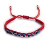Unisex Adjustable Handmade Polyester Cord Braided Bead Bracelets LF9918-3-1