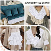 5 Yards 3-Layer Pleated Polyester Chiffon Lace Trim OCOR-WH0082-01A-5
