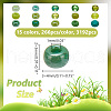 ARRICRAFT 180G 15 Style 8/0 Glass Round Seed Beads SEED-AR0001-19-2