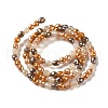 Electroplated Glass Beads Strands GLAA-B013-01G-2