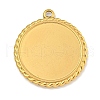Ion Plating(IP) 304 Stainless Steel Pendants Cabochon Settings STAS-A099-04G-1