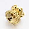 Brass Lotus Beads KK-F0292-14G-2
