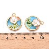 Rack Plating Alloy Enamel Pendants ENAM-N056-413-3