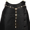 Alloy with Plastic Pearl Round Beaded Waist Beads FS-WG2A056-01-1