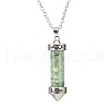 Natural Green Aventurine Chip Wishing Bottle Cone Love Glass Pendant Necklaces FL0210-7-1