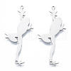 Non-Tarnish 201 Stainless Steel Connector Charms STAS-N090-LA946-1-2