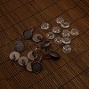 Clear Domed Glass Cabochon Cover and Brass Leverback Earring Settings for DIY DIY-X0160-R-NR-1
