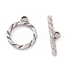 Non-Tarnish 304 Stainless Steel Toggle Clasps STAS-G262-03P-1