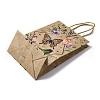 Flower Butterfly Pattern Kraft Paper Bags CARB-F012-03C-3
