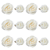 SUPERFINDINGS 8Pcs 2 Style Camellia Shaped Polyester Alligator Hair Clips PHAR-FH0001-03-1