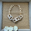 Fashionable Resin Oval Link Chain Necklaces FS-WG8E51D-04-1