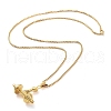 PVD Vacuum Plating 304 Stainless Steel Dumbbell Pendant Necklaces NJEW-Z023-01G-1