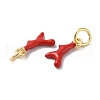Brass Enamel Charms KK-L216-007G-2