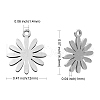 201 Stainless Steel Charms STAS-CJ0002-07-2