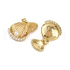 Brass Micro Pave Cubic Zirconia Pendants KK-C093-06G-2