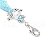 Angel Glass Pearl & MIYUKI Seed Beaded & Polycotton Tassel Pendant Decorations HJEW-MZ00198-4