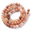 Natural Pink Aventurine Round Beads Strands G-S147-6mm-2