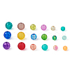 Transparent Frosted Glass Beads and Transparent Crackle Glass Beads CCG-CD0001-01-1