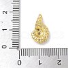 Brass Micro Pave Clear Cubic Zirconia Pendants KK-U046-02G-02-3