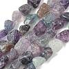 Raw Rough Natural Colorful Fluorite Beads Strands G-M453-D11-2