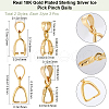 Beebeecraft 6Pcs 2 Styles 925 Sterling Silver Pendants Bails STER-BBC0006-61-2