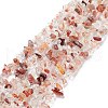 Natural Hematoid Quartz/Ferruginous Quartz Beads Strands F090-1