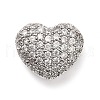 Brass Micro Pave Cubic Zirconia Beads KK-L229-076B-P-1