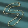Brass Paperclip Chain Necklaces NJEW-A042-17G-03-5