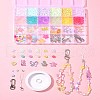 Glass with Transparent Acrylic Beads for DIY Mobile Phone Chain Making Kit DIY-FS0006-74A-9