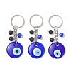 3Pcs Handmade Lampwork Evil Eye Keychains KEYC-JKC01252-03-2